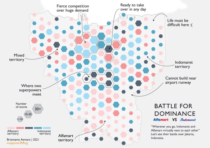 peta alfamart vs indomaret map